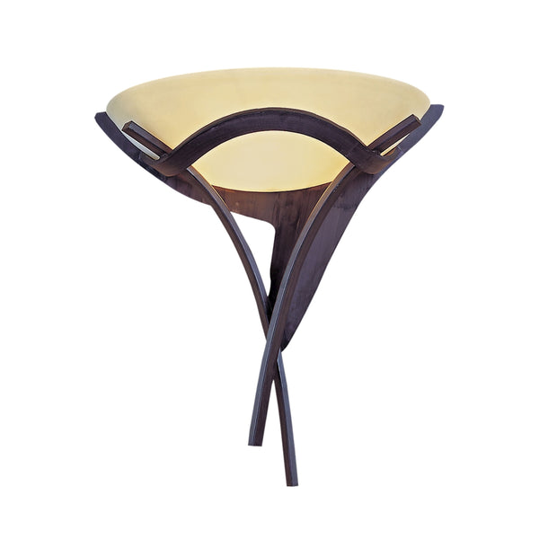 Aurora 1 Light Sconce In Antique Bronze With Amber Scavo Glass