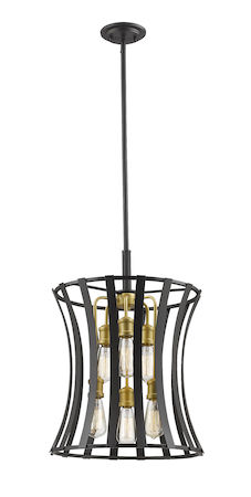 Z-Lite Geist 6 Light Pendant 446-18BZGD