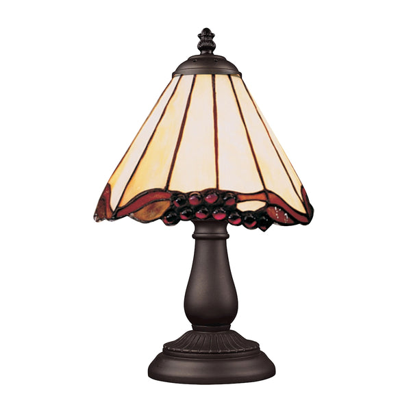Mix-N-Match 1 Light Table Lamp In Tiffany Bronze And Honey Dune Glass