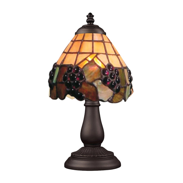 Mix-N-Match 1 Light Table Lamp In Vintage Antique And Stained Glass