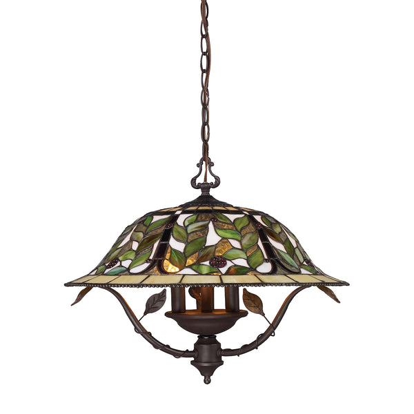 Latham 3 Light Chandelier In Tiffany Bronze