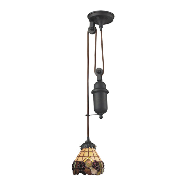 Mix-N-Match 1 Light Pulldown Pendant In Vintage Antique