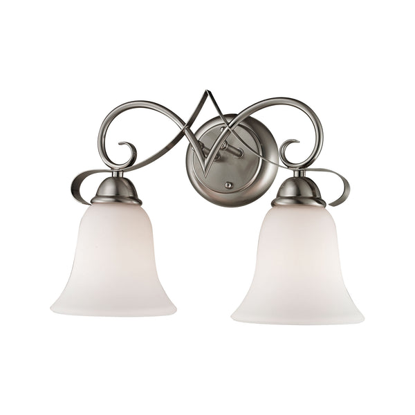 Brighton 2 Light Vanity In Brushed Nickel