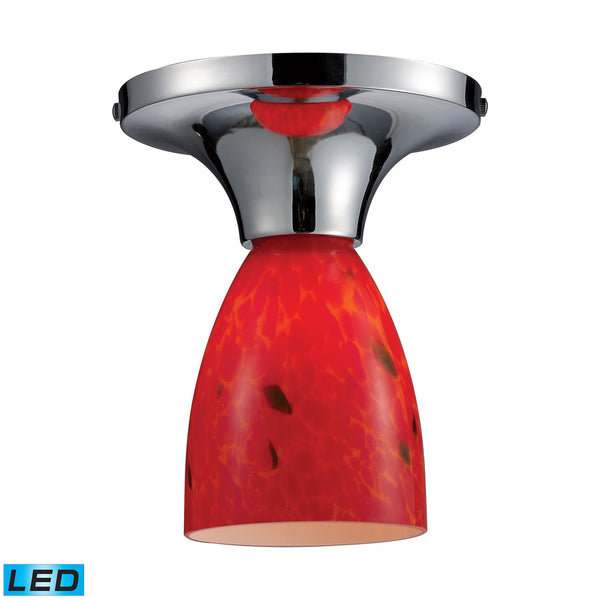 Celina 1 Light LED Semi Flush In Polished Chrome And Espresso