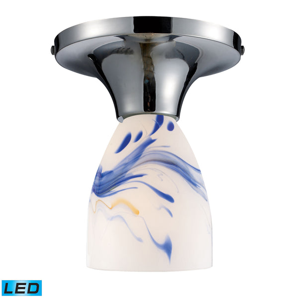 Celina 1 Light Semi Flush In Polished Chrome And Mountain