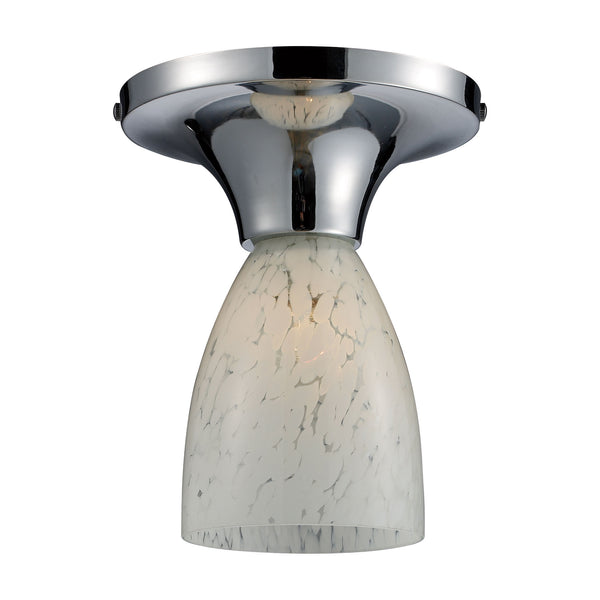 Celina 1 Light Semi Flush In Polished Chrome And Snow White