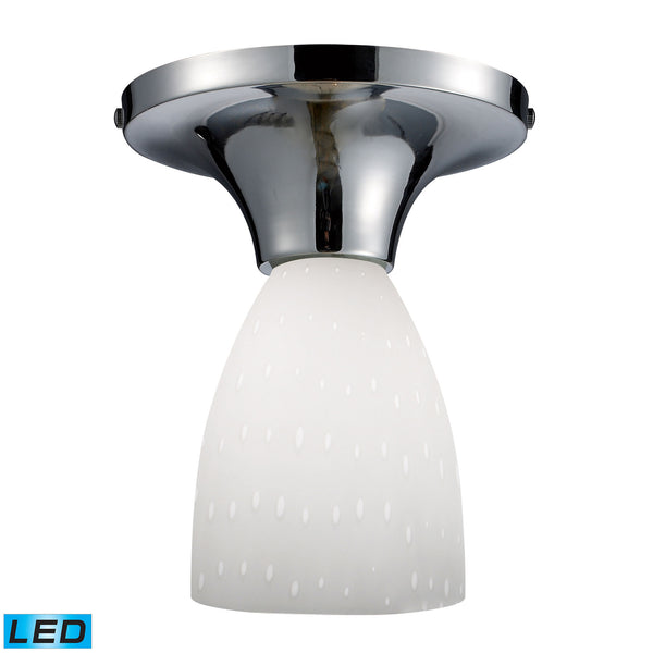Celina 1 Light LED Semi Flush In Polished Chrome And Simple White