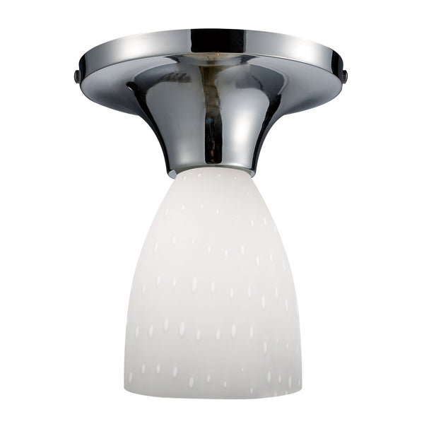 Celina 1 Light Semi Flush In Polished Chrome And Simple White