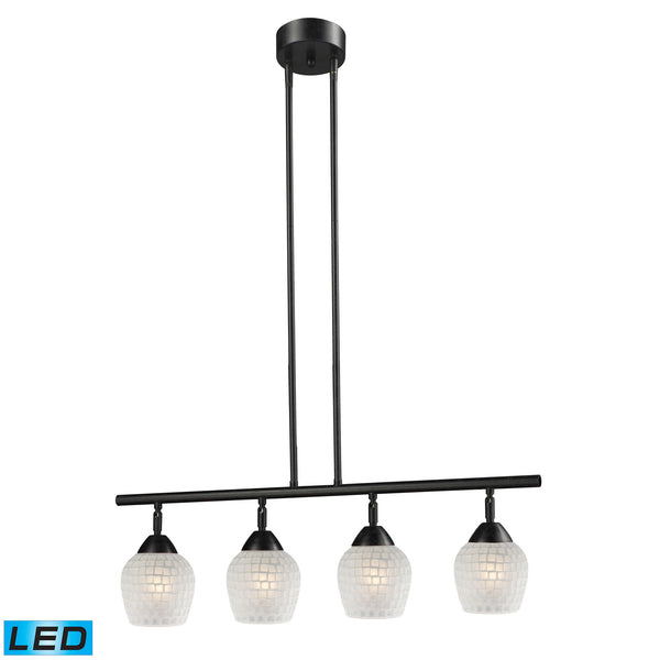 Celina 4 Light Island In Dark Rust And White