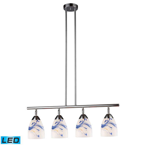Celina 4 Light LED Island In Polished Chrome And Mountain