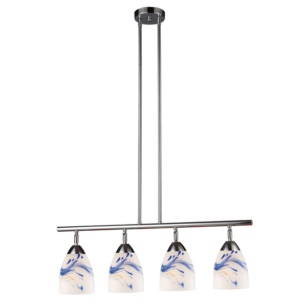 Celina 4 Light Island In Polished Chrome And Mountain
