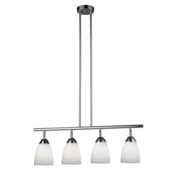 Celina 4 Light Island In Polished Chrome And Simple White