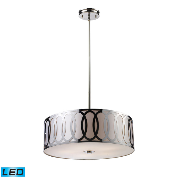 Anastasia 5 Light LED Pendant In Polished Nickel