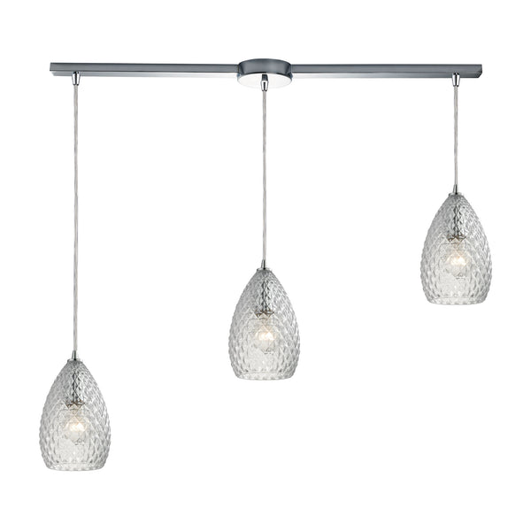Geval 3 Light Pendant In Polished Chrome