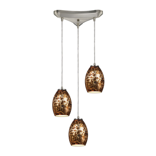 Venture 3 Light Pendant In Satin Nickel
