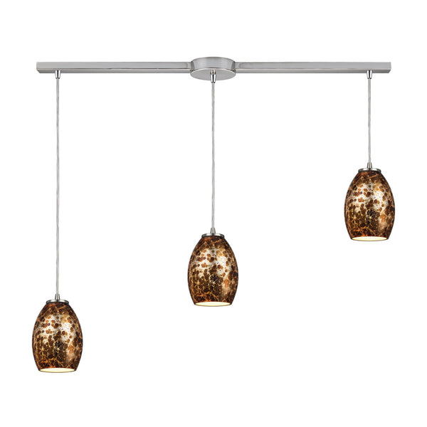 Venture 3 Light Pendant In Satin Nickel