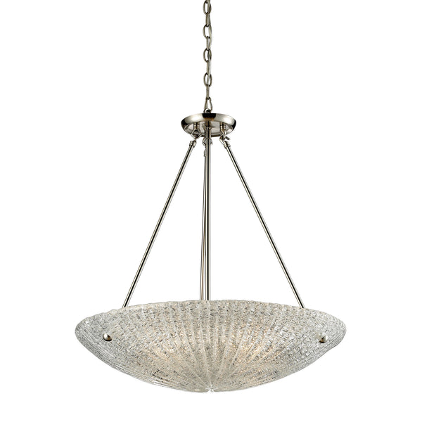 Luminese 4 Light Pendant In Satin Nickel