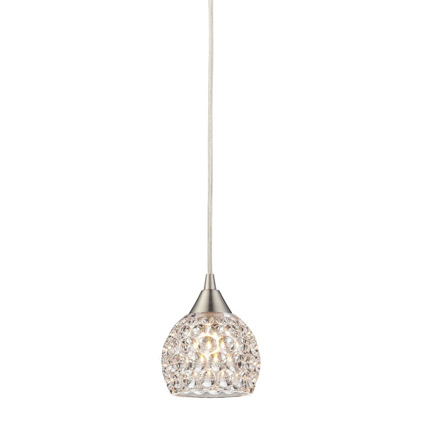 Kersey 1 Light Pendant In Satin Nickel
