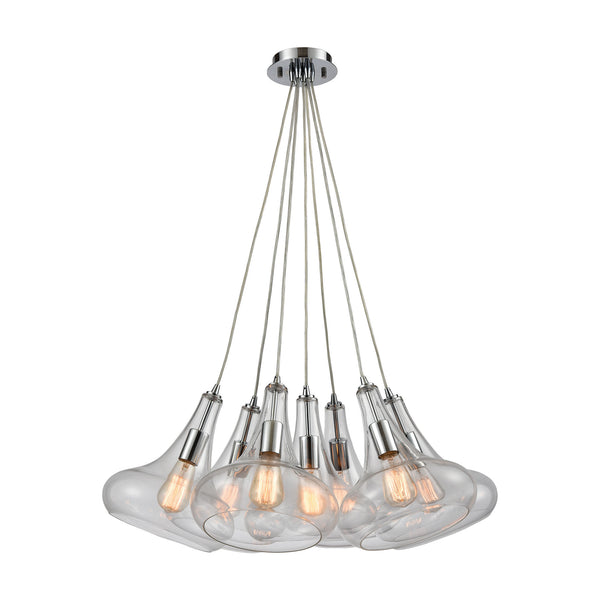 Orbital 7 Light Pendant In Polished Chrome