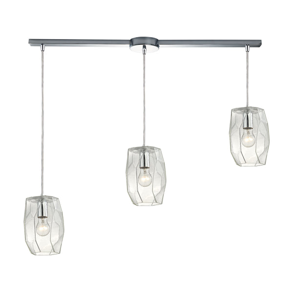 Geometrics 3 Light Pendant In Polished Chrome