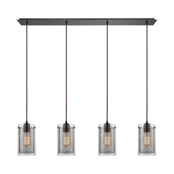 Brant 4 Light Pendant In Oil Rubbed Bronze