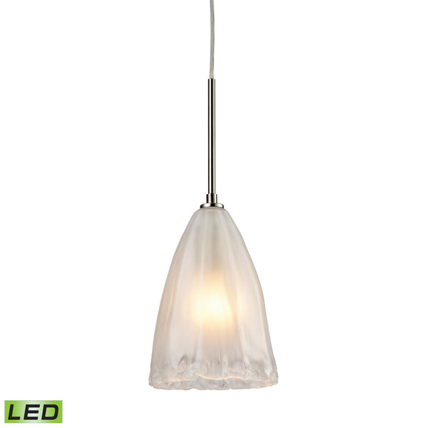 Calipsa 1 Light LED Pendant In Satin Nickel