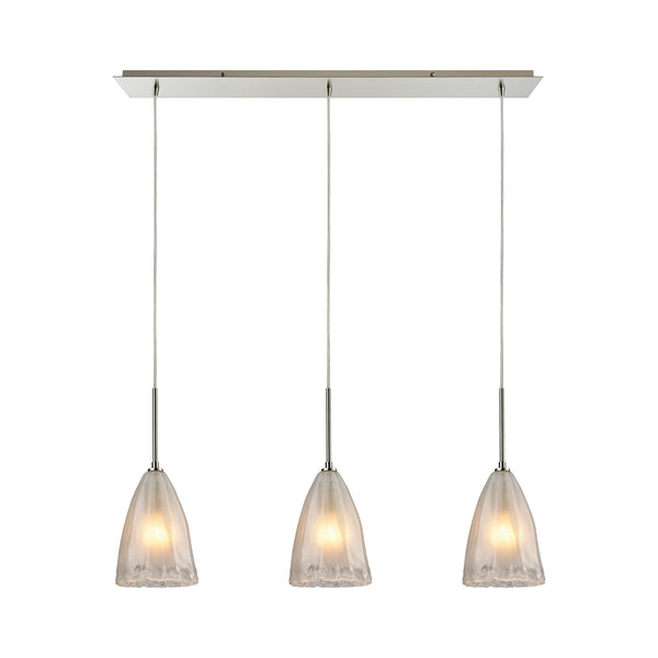 Calipsa 3 Light Pendant In Satin Nickel