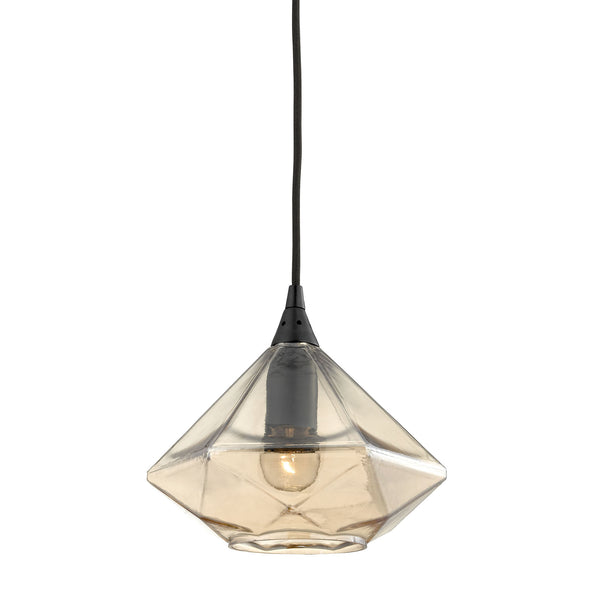 Geometrics 1 Light Pendant In Oil Rubbed Bronze