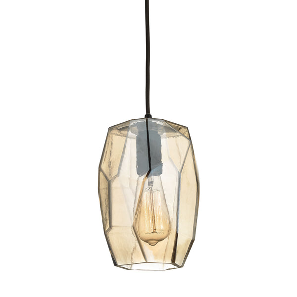 Geometrics 1 Light Pendant In Oil Rubbed Bronze
