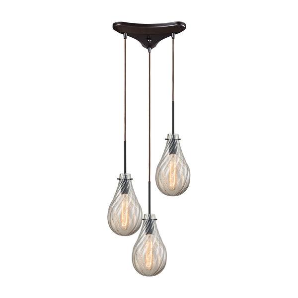 Cirrus 3 Light Pendant In Oil Rubbed Bronze