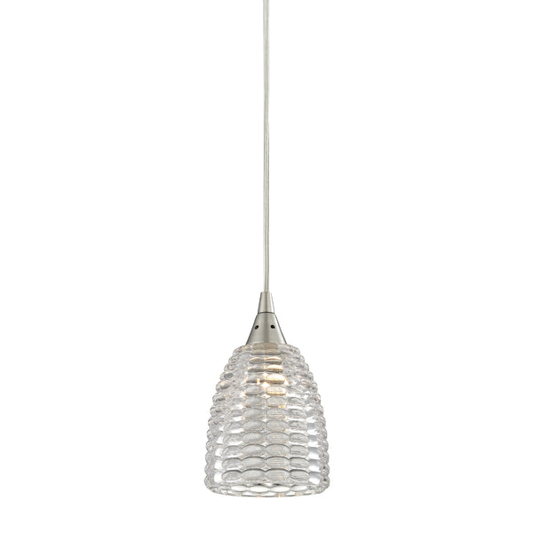 Kersey 1 Light Pendant In Satin Nickel