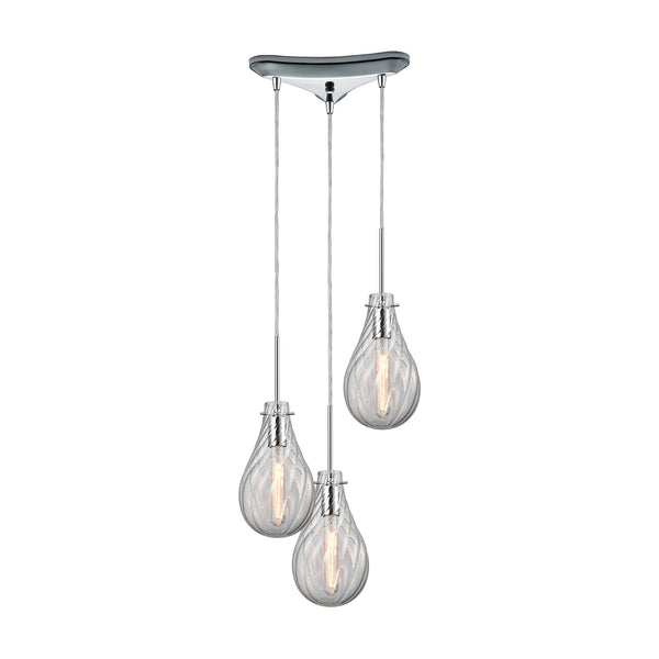 Cirrus 3 Light Pendant In Polished Chrome