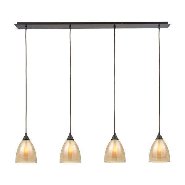 Layers 4 Light Linear Pendant In Oil Rubbed Bronze