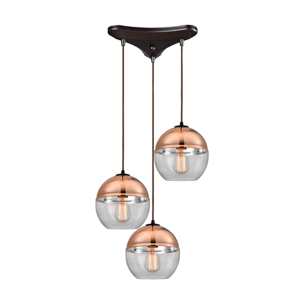 Revelo 3 Light Pendant In Oil Rubbed Bronze