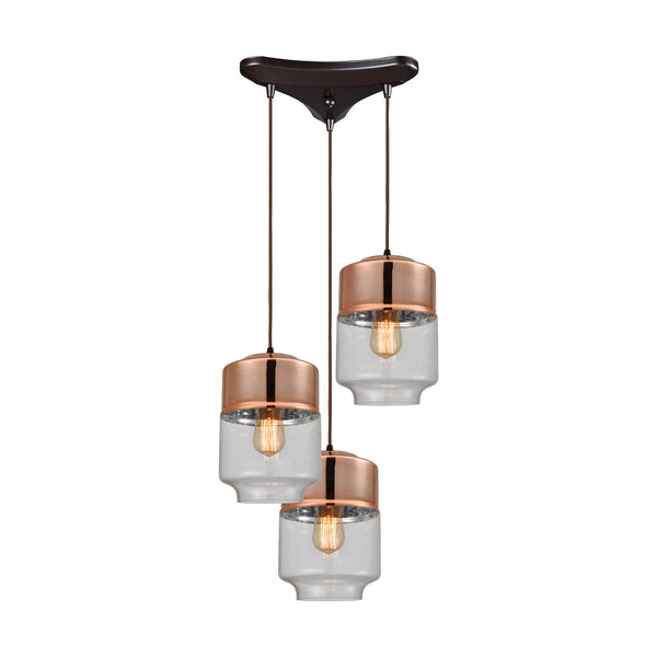 Revelo 3 Light Pendant In Oil Rubbed Bronze