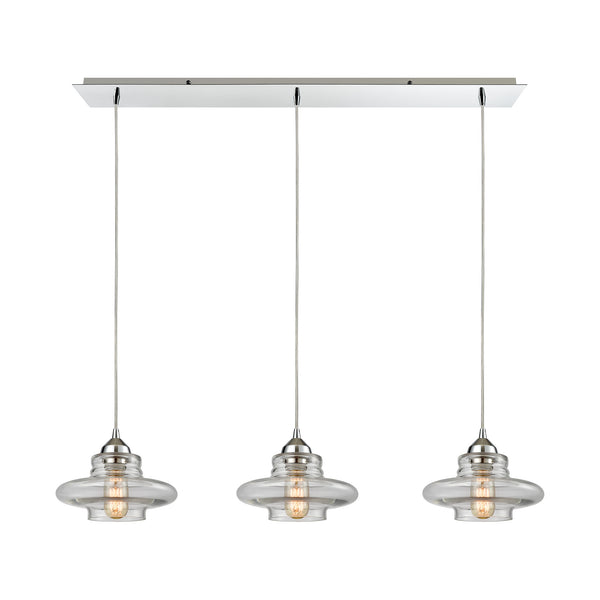 Orbital 3 Light Pendant In Polished Chrome