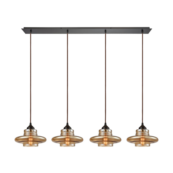 Orbital 4 Light Pendant In Oil Rubbed Bronze