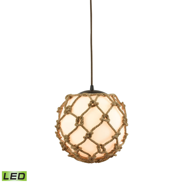 Coastal Inlet 1 Light LED Pendant In Oil Rubbed Bronze