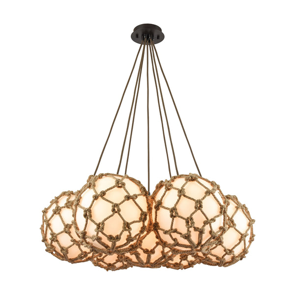 Coastal Inlet 7 Light Chandelier In Oil Rubbed Bronze