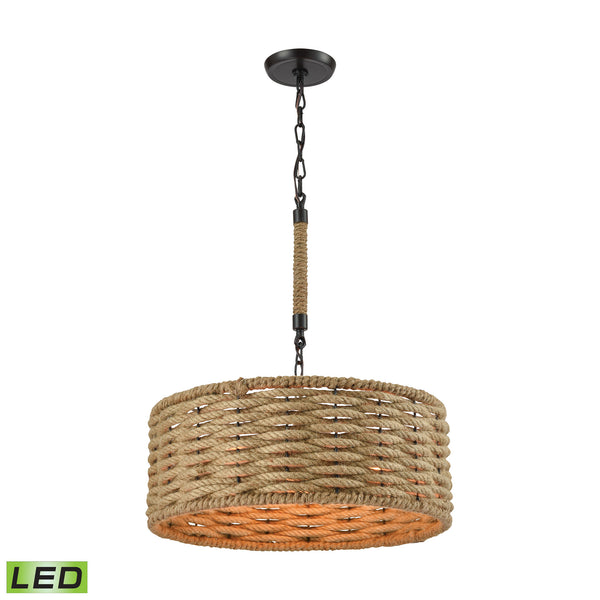 Weaverton 3 Light LED Chandelier In Oil Rubbed Bronze