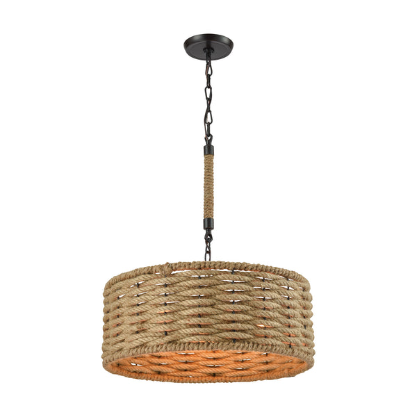 Weaverton 3 Light Chandelier In Oil Rubbed Bronze
