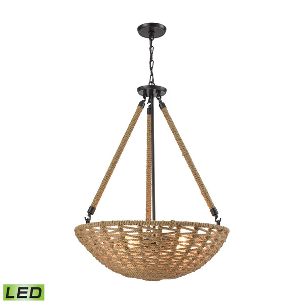 Weaverton 4 Light LED Chandelier In Oil Rubbed Bronze
