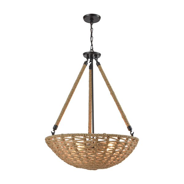 Weaverton 4 Light Chandelier In Oil Rubbed Bronze