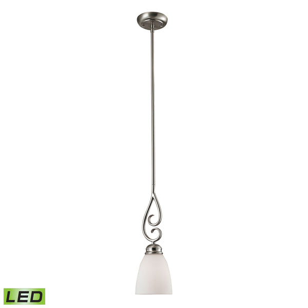 Chatham 1 Light LED Mini Pendant In Brushed Nickel