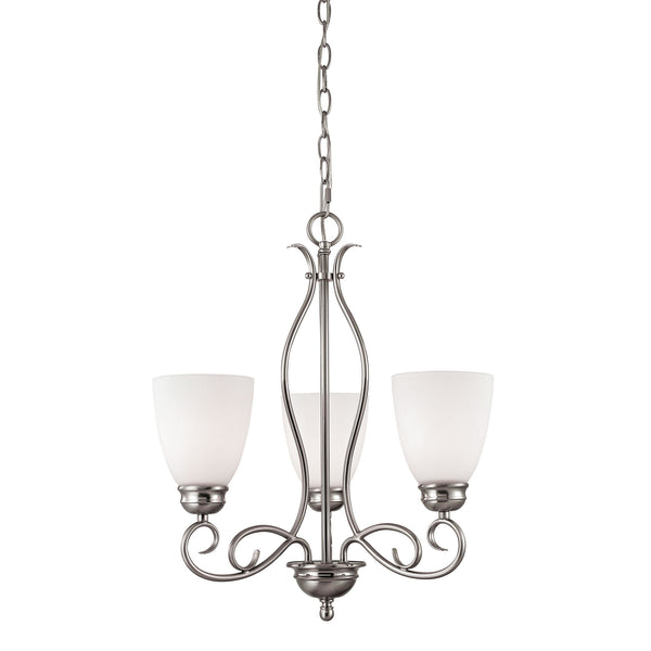 Chatham 3 Light Chandelier In Brushed Nickel