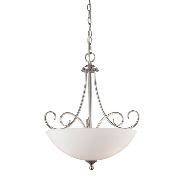 Chatham 3 Light Large Pendant In Brushed Nickel