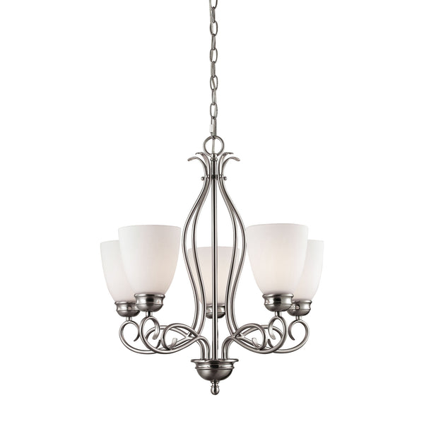 Chatham 5 Light Chandelier In Brushed Nickel
