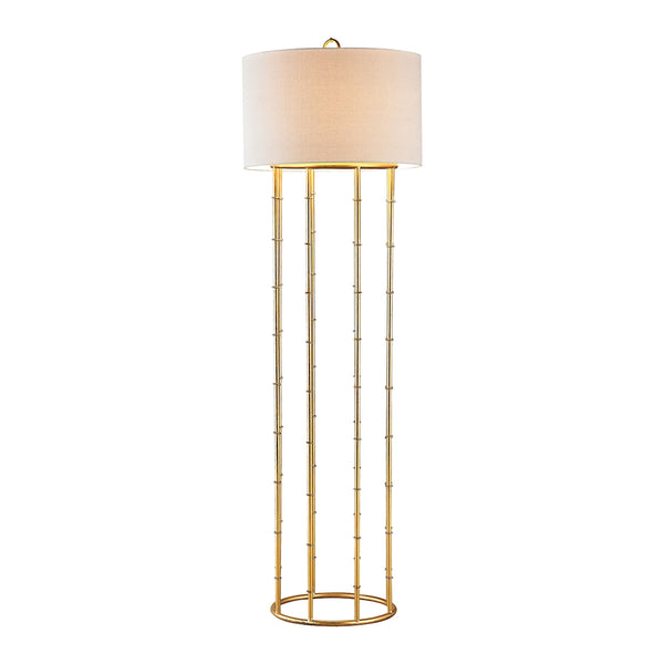 Brunei 1 Light Floor Lamp In Gold Leaf