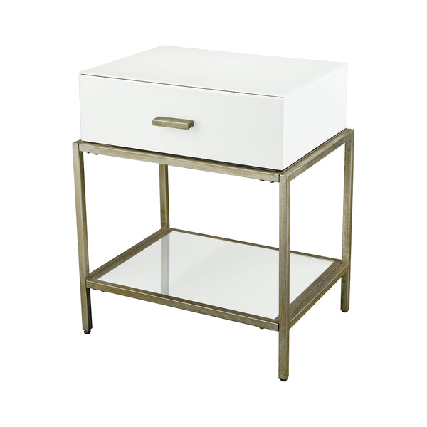 Evans White Side Table