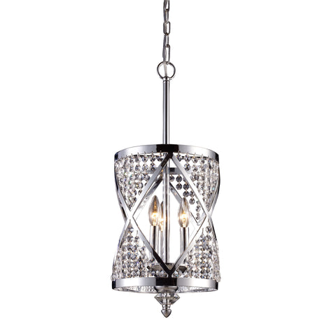 Crystoria 3 Light Pendant In Polished Chrome